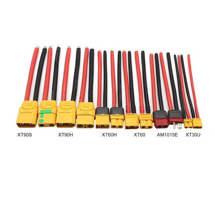 10PCS Amass XT30 XT60 XT90 Deans T Plug Female Male Connectors Adapter Cable 12AWG 150mm Silicone Wire For RC Lipo Battery