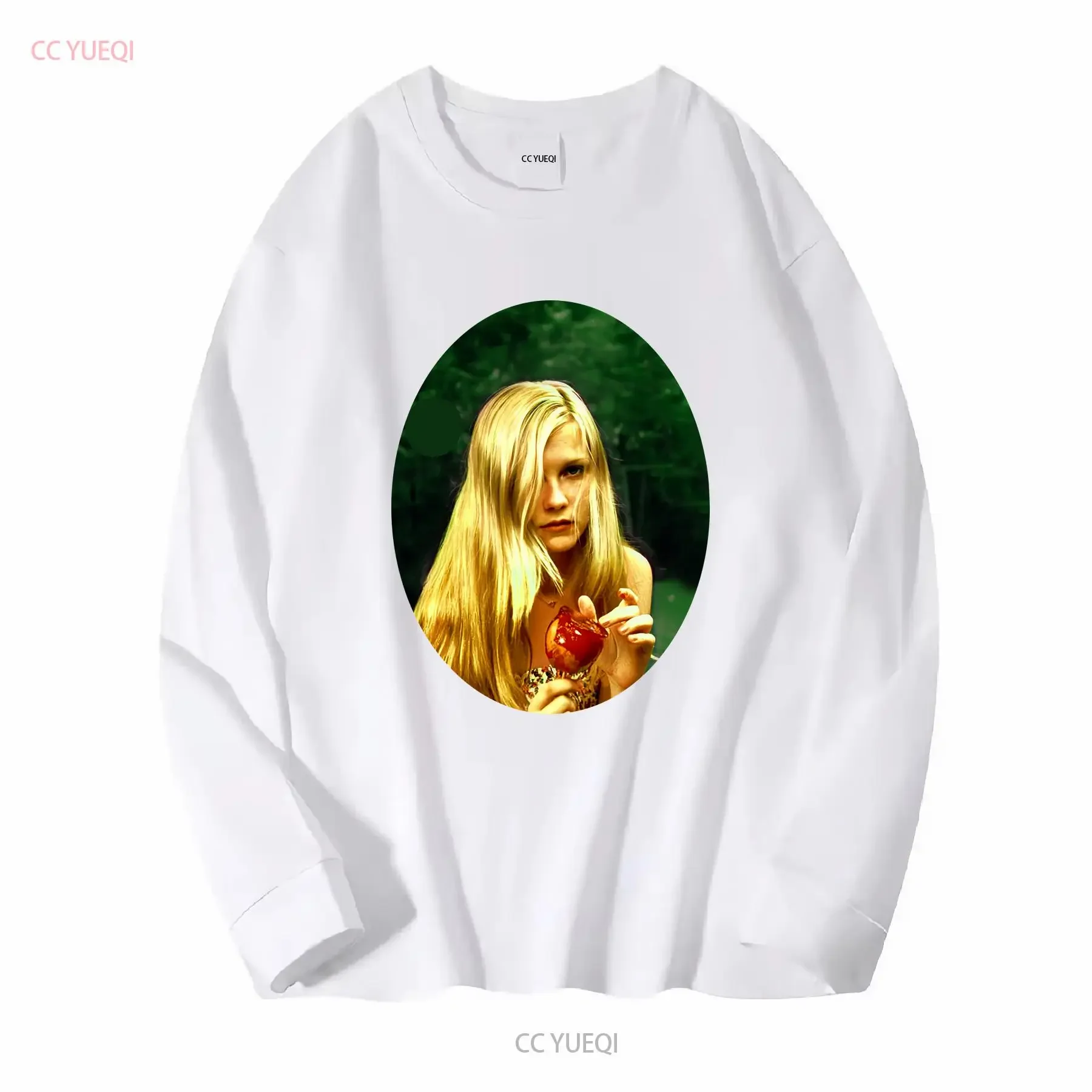 The Virgin Suicides Lux Lisbon Oval Directed by Sofia Coppola Heavy Cotton T Shirt long or short sleeves vintage Washed graphic view 4