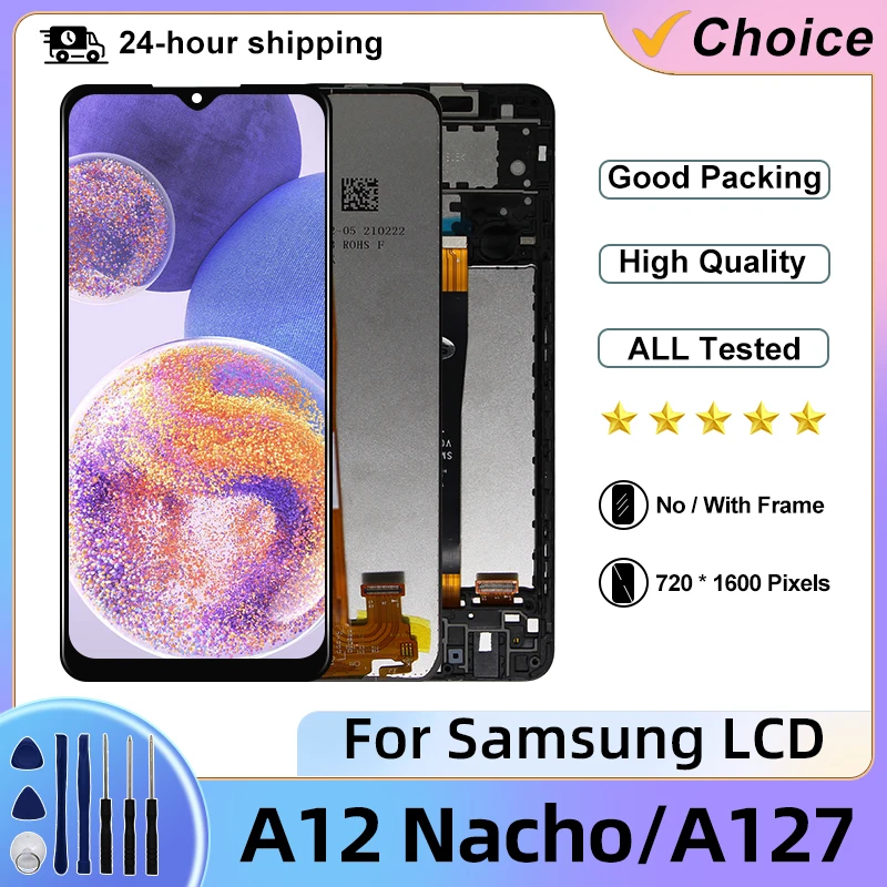 CHOICE For Samsung Galaxy A127 LCD Display A12 Nacho Touch Screen Digitizer For SM-A127U SM-A127F SM-A127M LCD Assembly Parts