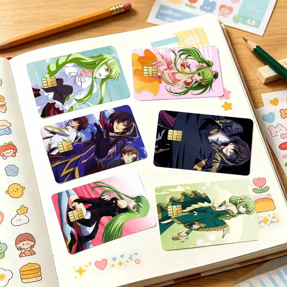 C-Code G-Geass Anime Credit Card HD Stickers Small Chip Waterproof Sticker Game Card Decal Gift