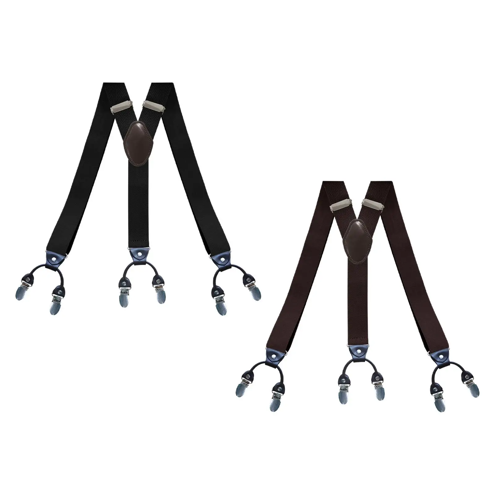 Men Women Suspenders Clip Buttons Trousers Suspender Heavy Duty Adults