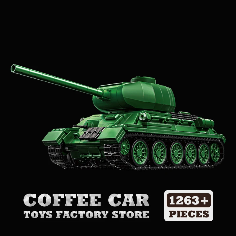 NIEUWE Klassieke Zware Tank KV-2 Bricks MOC Set WW2 IS-2 Panzer Bouwstenen Model Oorlog Militaire Auto Kinderen Speelgoed Volwassen Jongen Geschenken
