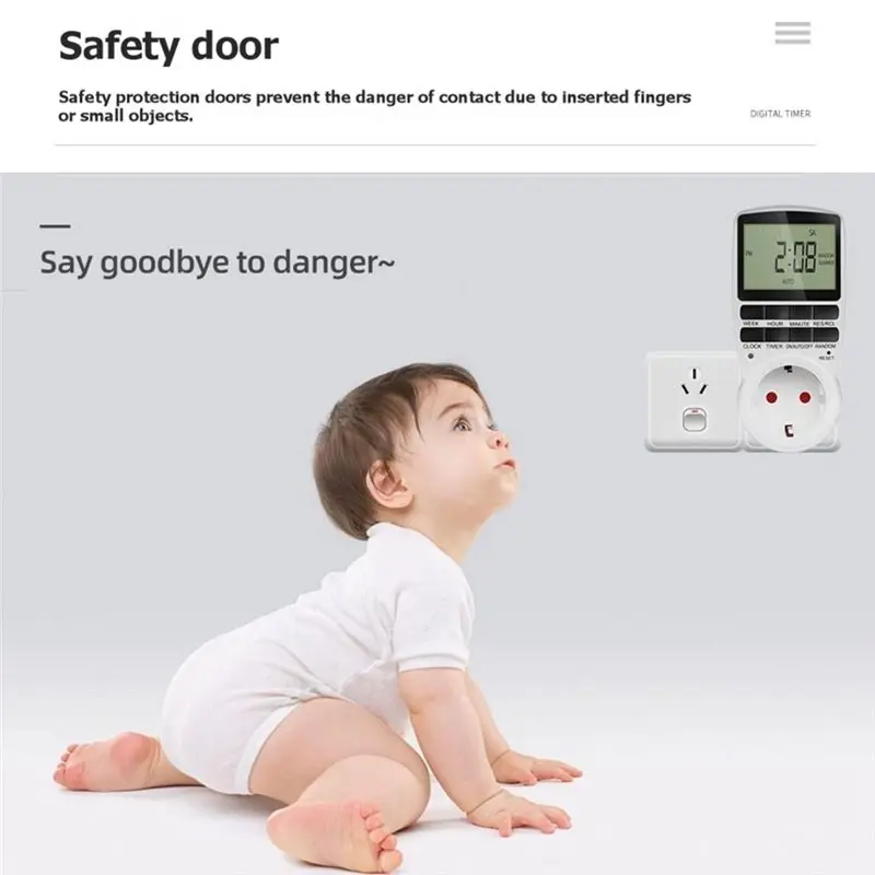 Professional Grade Electronic Digital Timer Switch Socket Programmable Timing Socket Control Shutter Power-Off Kitchen Timer