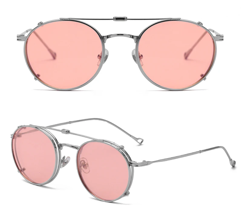 Kachawoo Polarisierte Sonnenbrille mit rundem Rahmen für Herren und Damen, Metall-Sonnenbrille, Retro-Klappbrille, Gold, Braun, Schwarz, Geburtstagsgeschenke – Detail 5