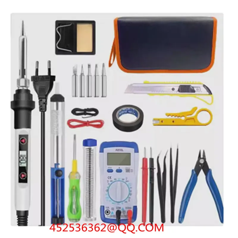 80W Digital Electric Soldering Iron Kit 20 in 1 pcs Set Temperature Adjustable 220V 110V Welding Tool