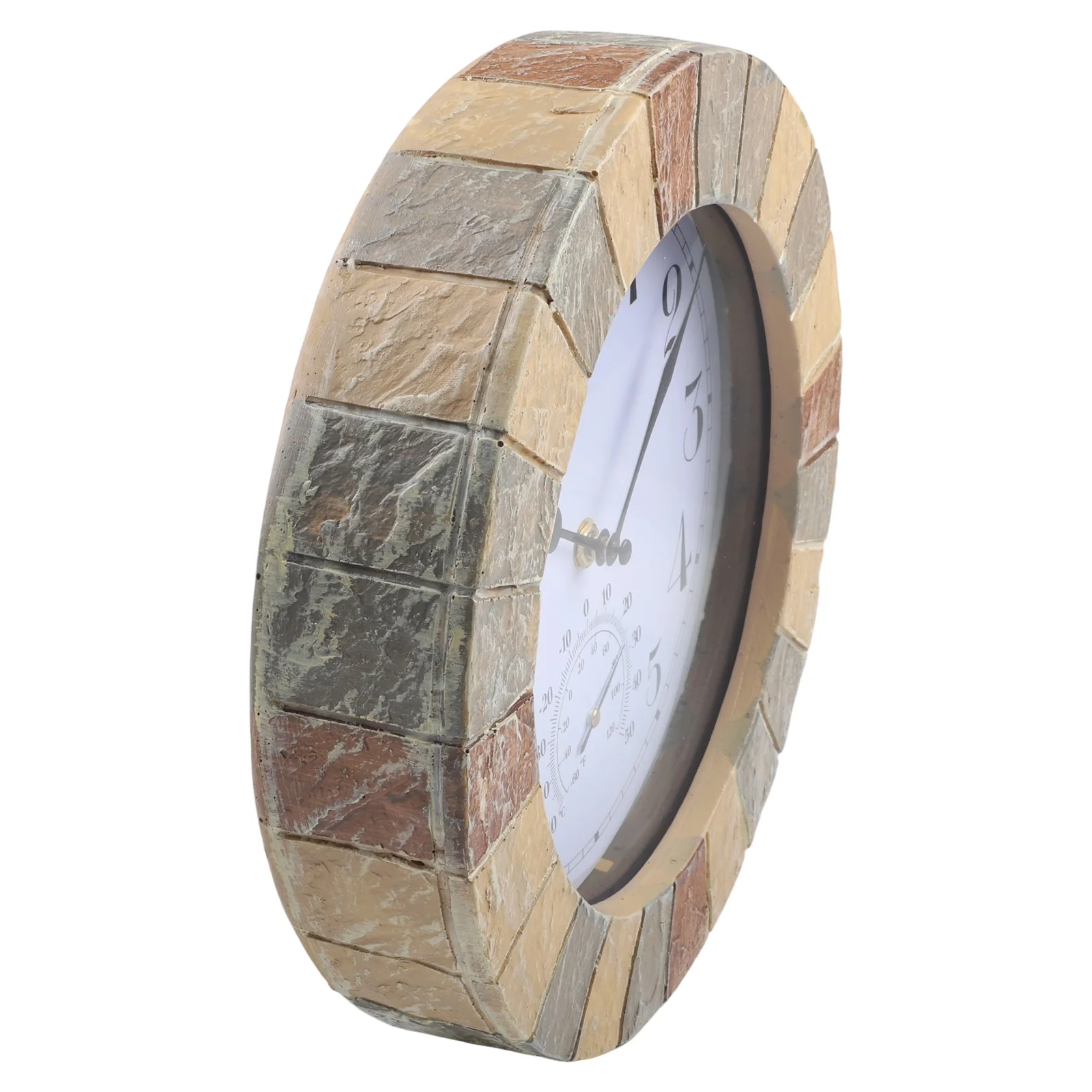 

Украшение стен в помещении, 10-дюймовые часы, встроенный термометр, 10-дюймовые бесшумные настенные часы, декоративные часы, дисплей с большими цифрами