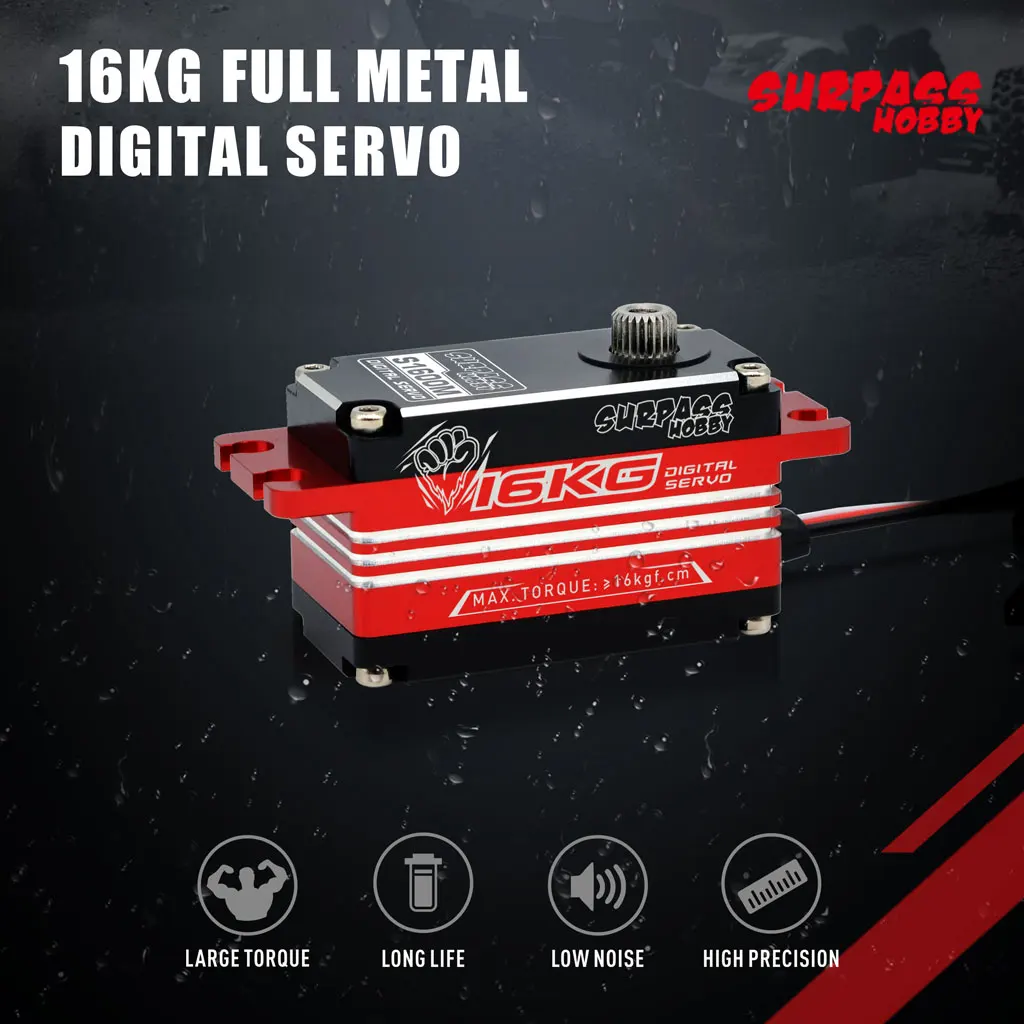 SURPASS HOBBY All Metal Gear Digital Servos Waterproof Servo 16KG 23KG 24KG 25KG 30KG 70KG for 1/12 1/10 1/8 RC Car Buggy Boat