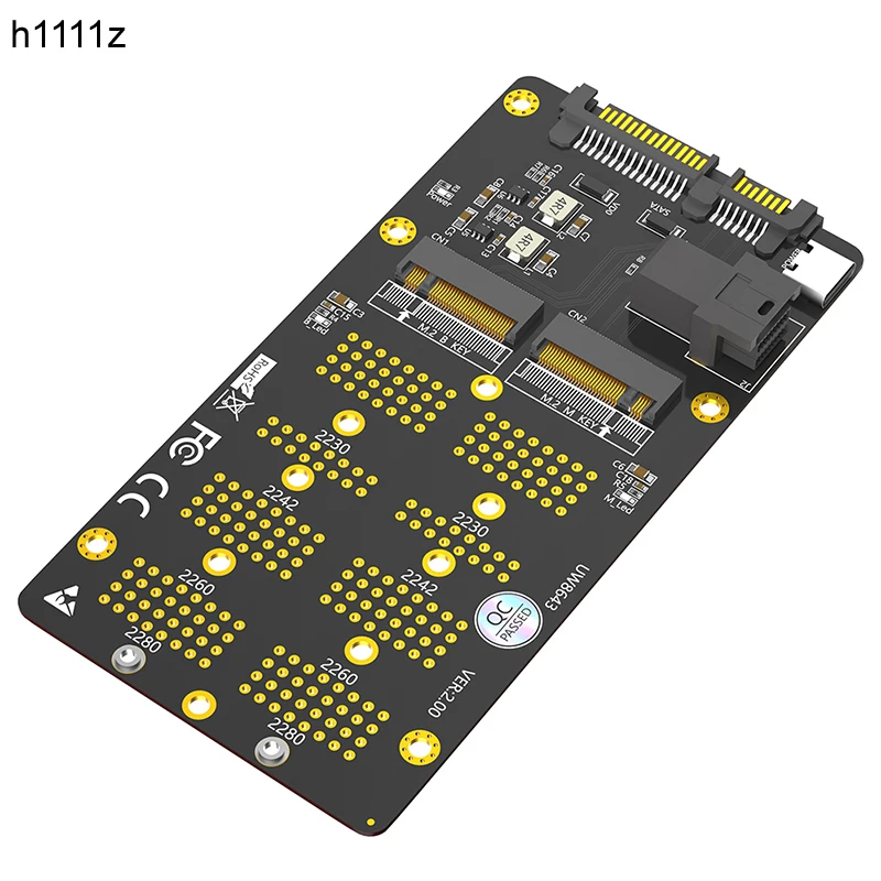 

SSD Adapter M.2 NVME M Key to SFF-8643 with Type C Power Supply + M.2 SATA B Key to SATA3.0 Riser for 2230 2242 2260 2280 M2 SSD