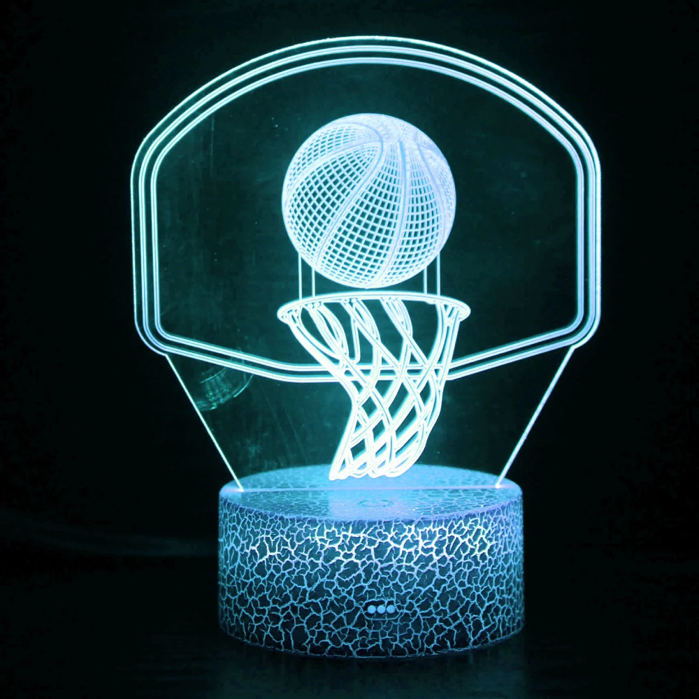 Nighdn Basketball Night Light LED Lamp Bedside Table for Home Decoration Bedroom Birthday Christmas Gift for Kids Boys Teen