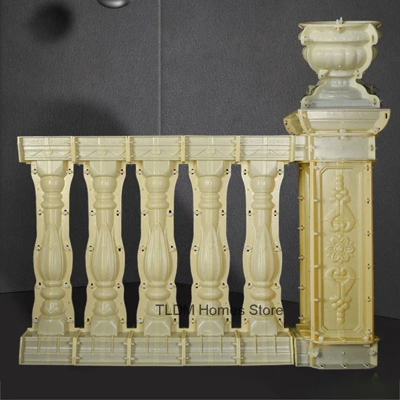 

European Thickened Roman Column Mold Villa Courtyard Fence Mold Home Balcony Cast-in-place Vase Column Cement Guardrail Molds