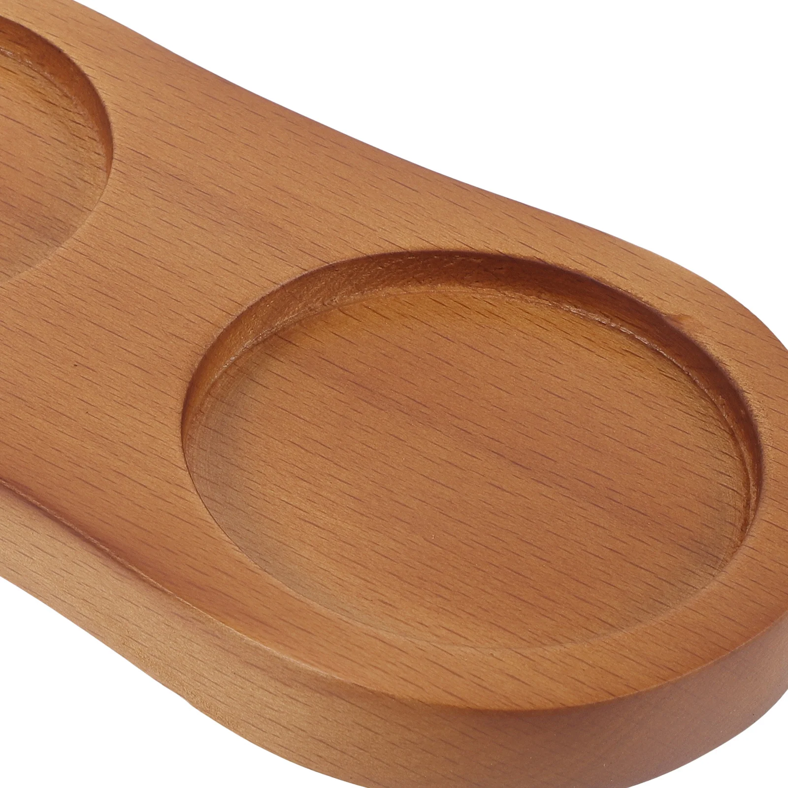 

Wooden Salt and Pepper Tray Sturdy Rest for Grinders Drinks Dining Table Decoration Coaster Kitchen Holder Home