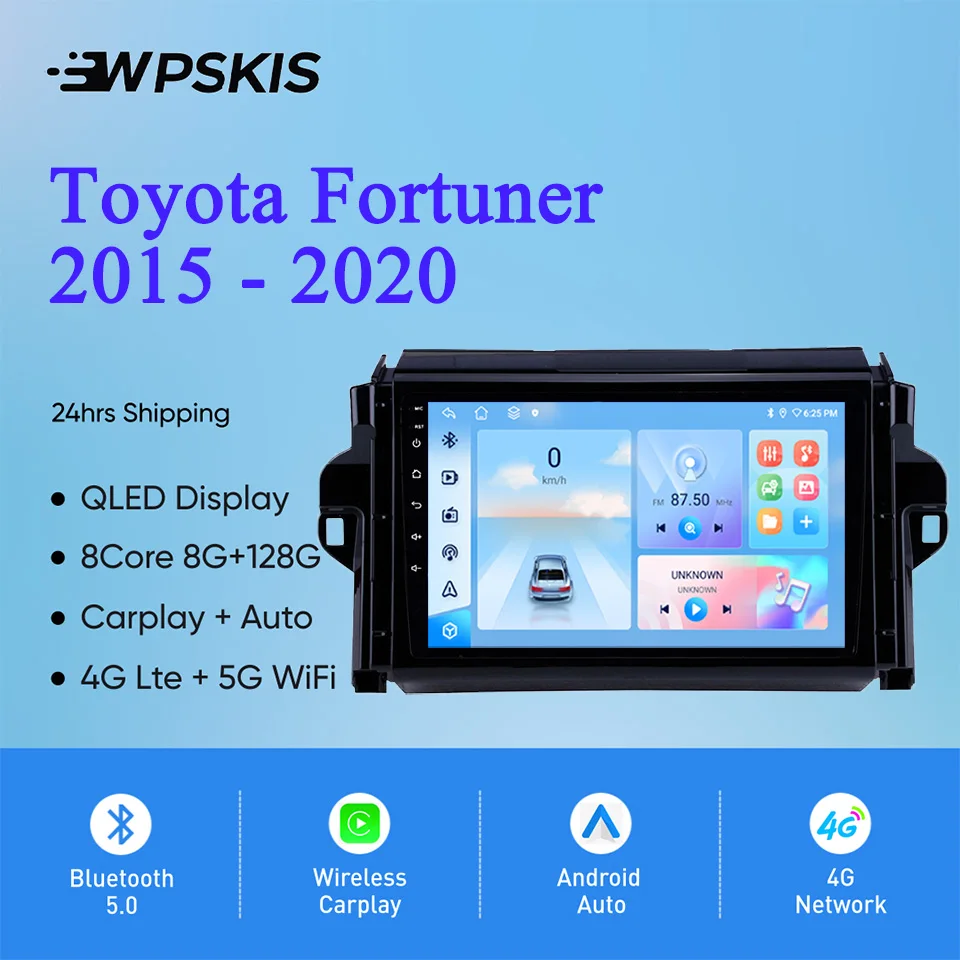 

Android 14 8G 128G For Toyota Fortuner 2015 - 2020 Car Radio Multimedia Video Player Auto GPS Navigation Head Unit Carplay Auto