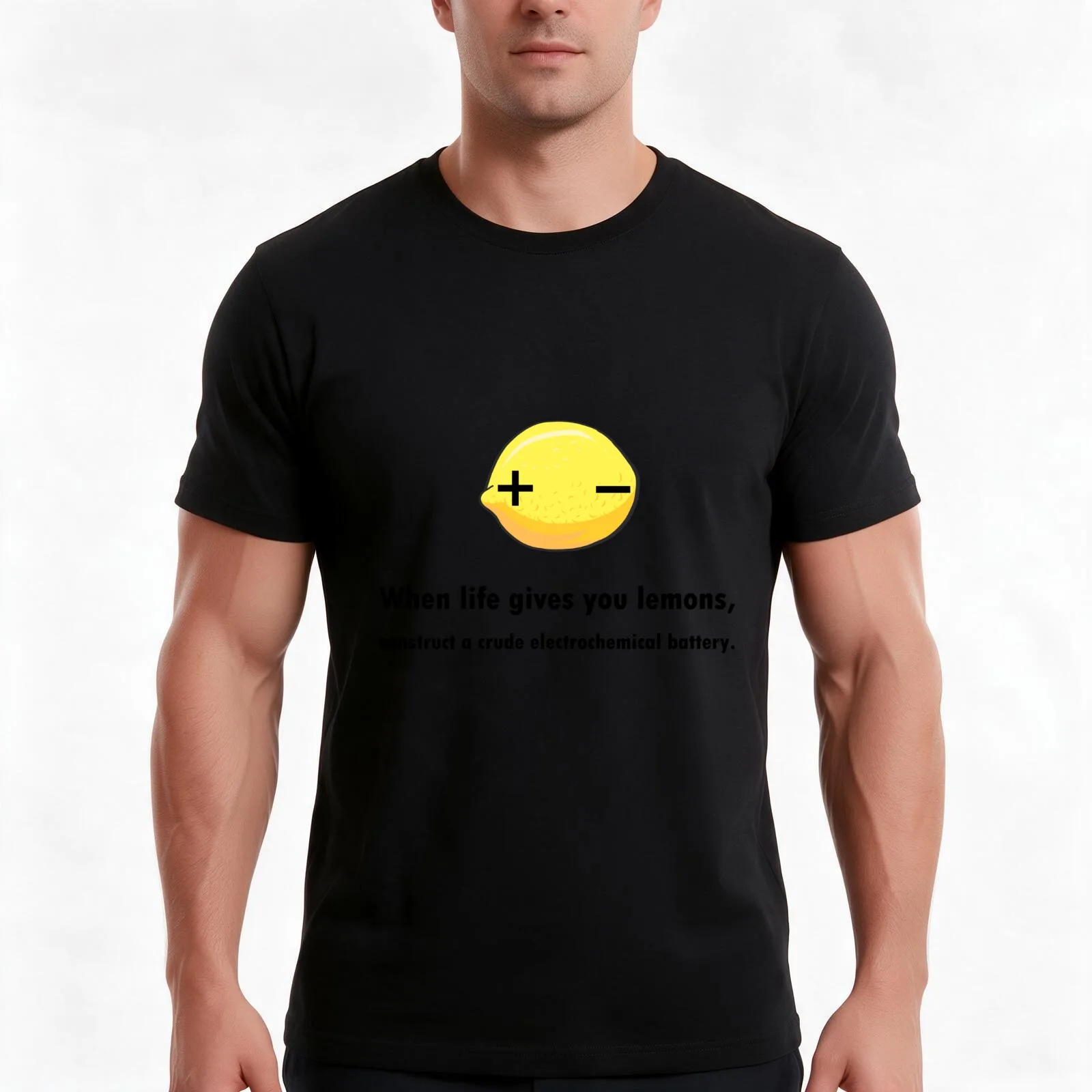 Electrochemistry chemistry chemist science nerd lemon T-Shirt Summer Casual Cotton Tee Oversized Streetwear Tops 100% Cotton