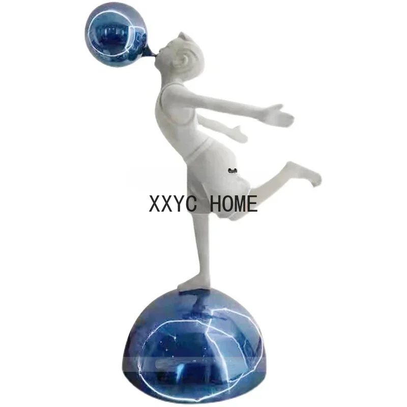 

Art Humanoid Sculpture Model Decoration Flying Boy Abstract Floor Ornaments