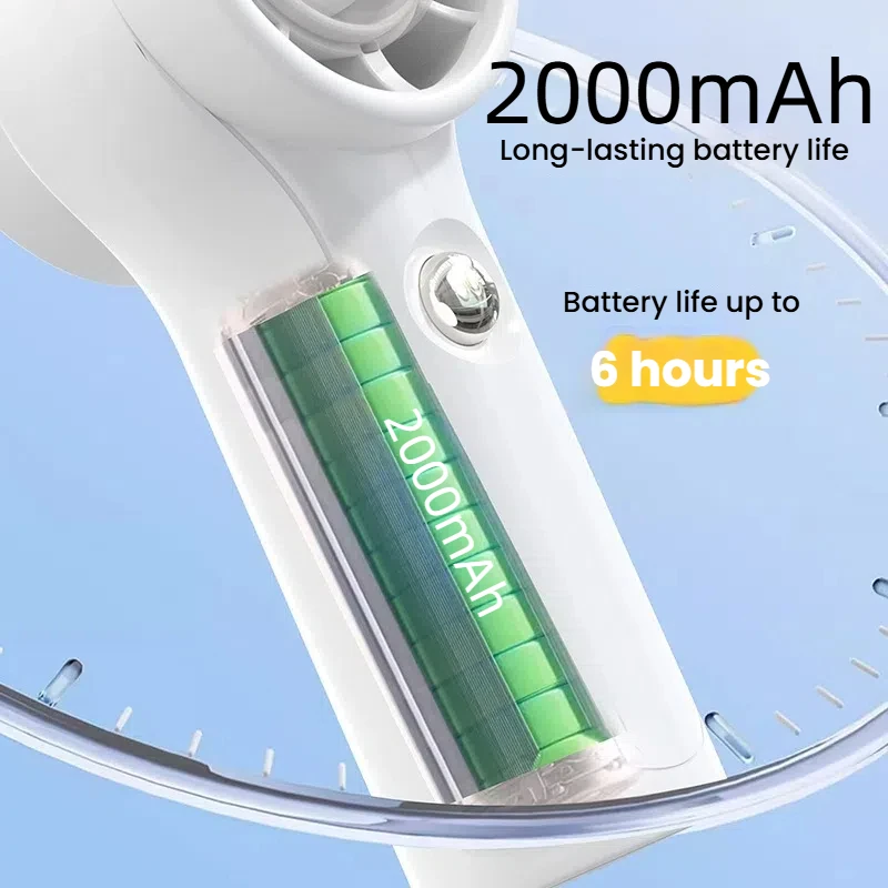 Handheld niedlicher Haustier niedlicher Ventilator USB-Aufladung Mini tragbarer kleiner Ventilator Desktop leiser großer Windventilator Luftkühler 3-Gang-Windgeschwindigkeit