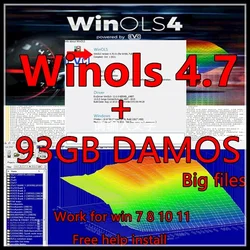 Najnowszy Winols 4.7 + 93 GB WINOLS DAMOS BIG PACK (nowy) 2020-2021-2022 Chip Tuning OLS całkowity rozmiar 93 GB bezpłatna pomoc w instalacji