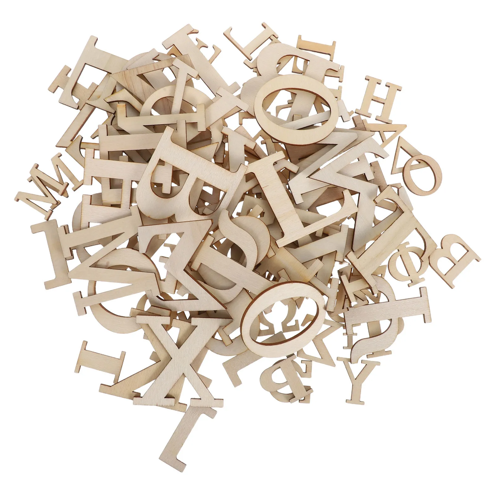 96 قطعة الحروف اليونانية الخشبية الأبجدية البلاط السلس قطع مصقولة يدويا للأطفال DIY بها بنفسك جدار ديكور المشاريع الحرفية الأنشطة المدرسية المنزلية #4