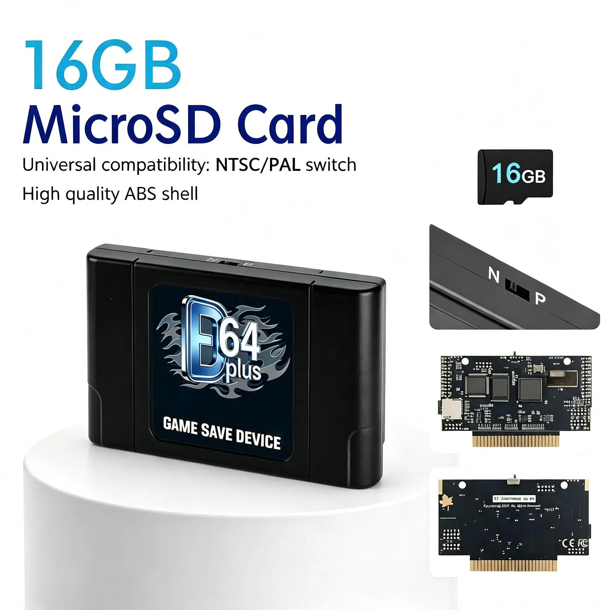 64 Bit Retro 340 in 1 Game Card For N64 Video Game Console Region Free NTSC And PAL Game Cartridge With Retail Box 16GB TF Card