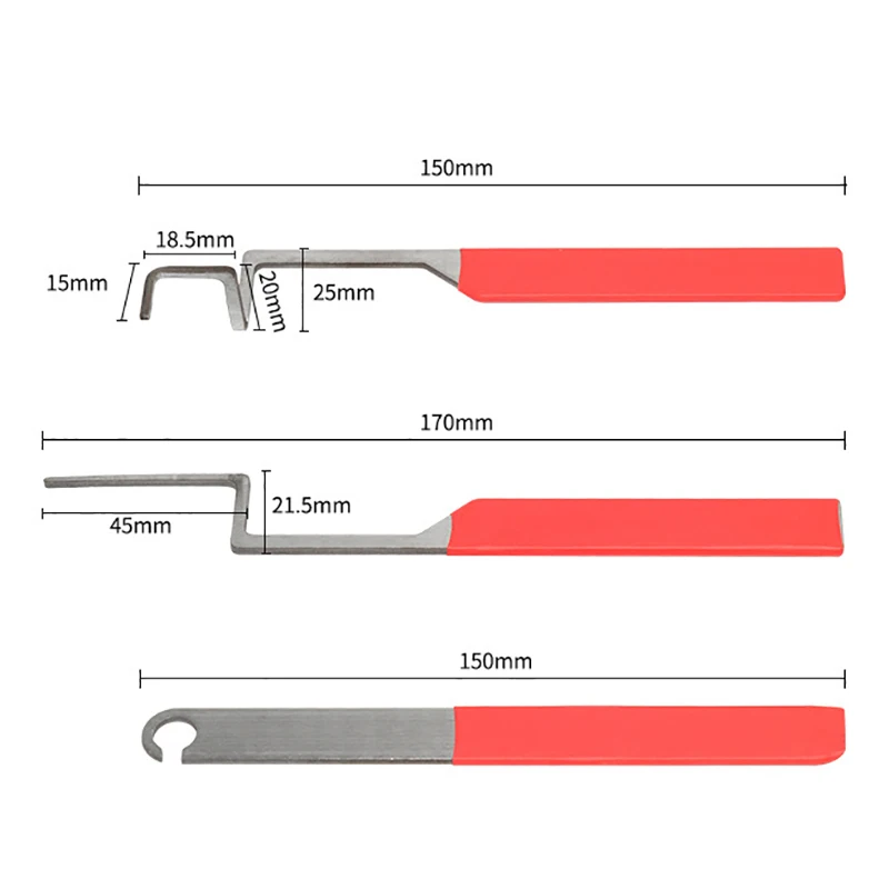 3Pcs/set Alat Pembuka Kunci Jendela Lipat Profesional Anti Selip Set Pembuka Kunci Praktis Kunci Pintu Stainless Steel