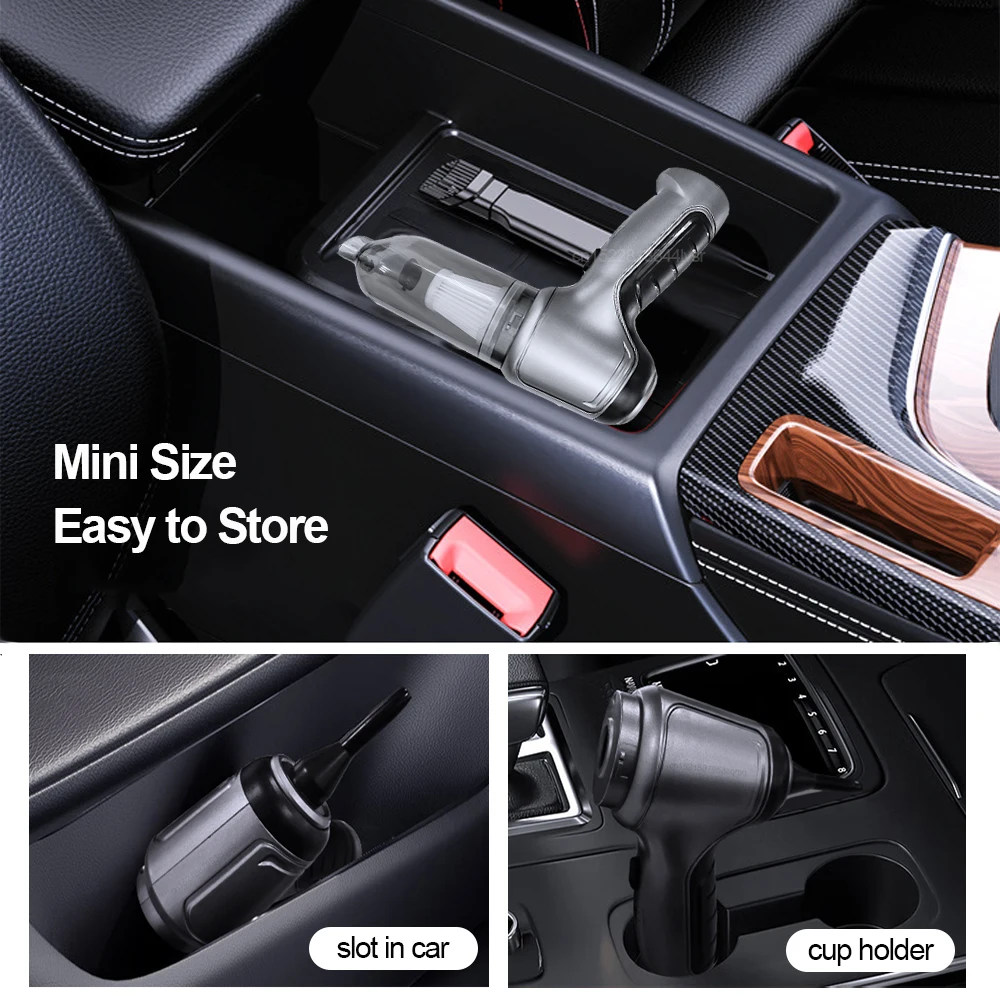 Auto-Staubsauger, kabelloser tragbarer Staubsauger, 95000 PA, hohe Leistung, 2-in-1, Mini-Handstaubsauger, Gebläse für Auto und Zuhause – Detail 17