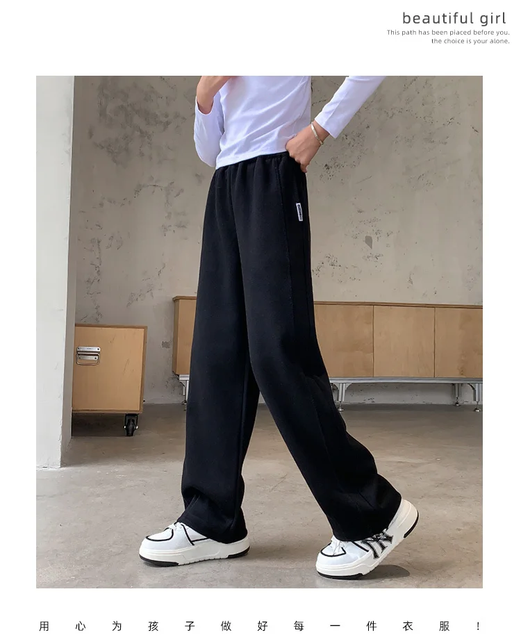 Neue Frühlings-Sporthosen für Schulkinder, lässige gerade Hosen für Teenager-Mädchen, sportliche, lockere Jogginghosen für Kinder 5 6 7 8 9 10 11 12 14 Jahre – Detail 7