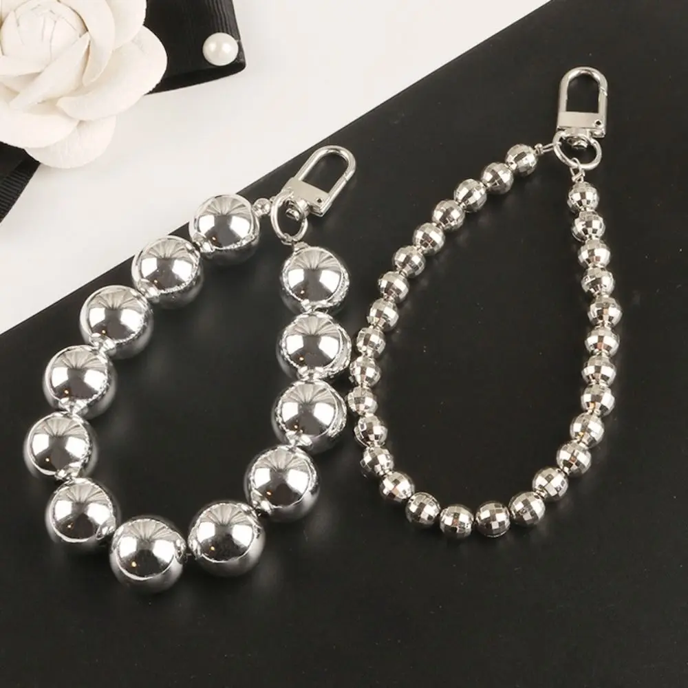 Luxury Imitation Pearl Gem Keychain Jewelry Korean Style Exquisite Bag Hanging Pendant Fashion Short Rhinestone Keyring