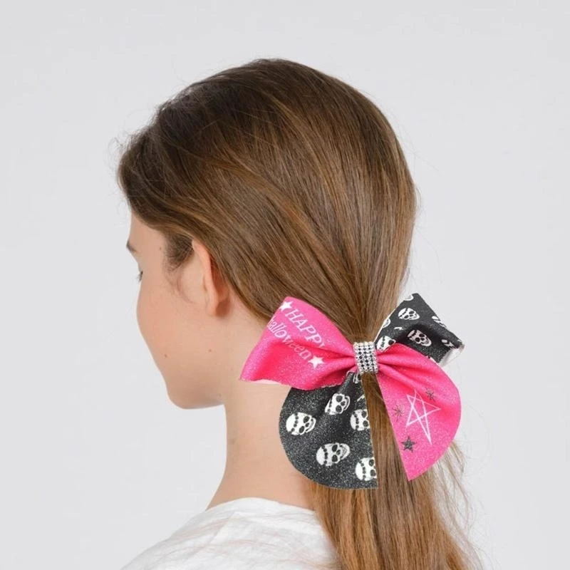 

9Pcs Stylish Girl Elastic Bands Bowknot Keychain Ornament for Girls Halloween Hair Accessories Butterfly Knot Keyring 15UB