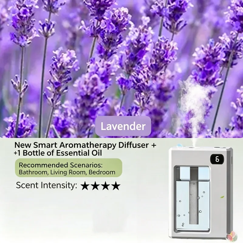Aromatherapie-Gerät Lufterfrischer Sechs Einstellbare Stufen Lange Akkulaufzeit Langanhaltende Duftverbreitung für Zuhause und Büro Geruchsentfernung