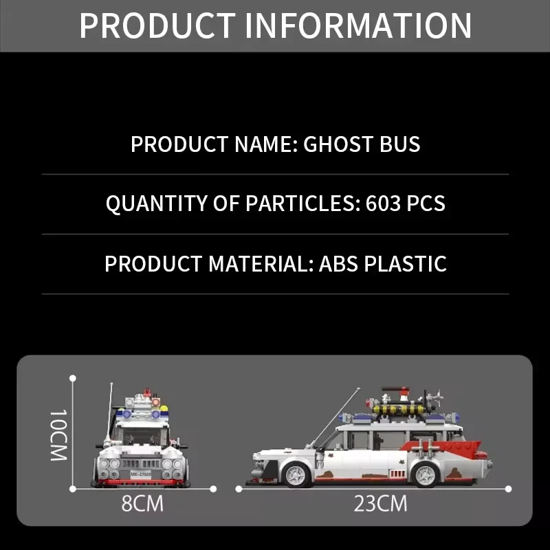 MOC Mini película fantasma bloques de construcción de automóviles montaje técnico bloques de construcción DIY juguetes regalos para niños modelo de vehículo tecnológico
