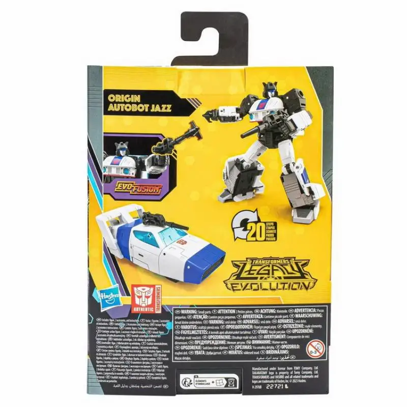 Hasbro-TransDevices Buzzworthy Bumblebee Action Figure, Evolution Origin, Autobot Jazz, Deluxe aq, Gift