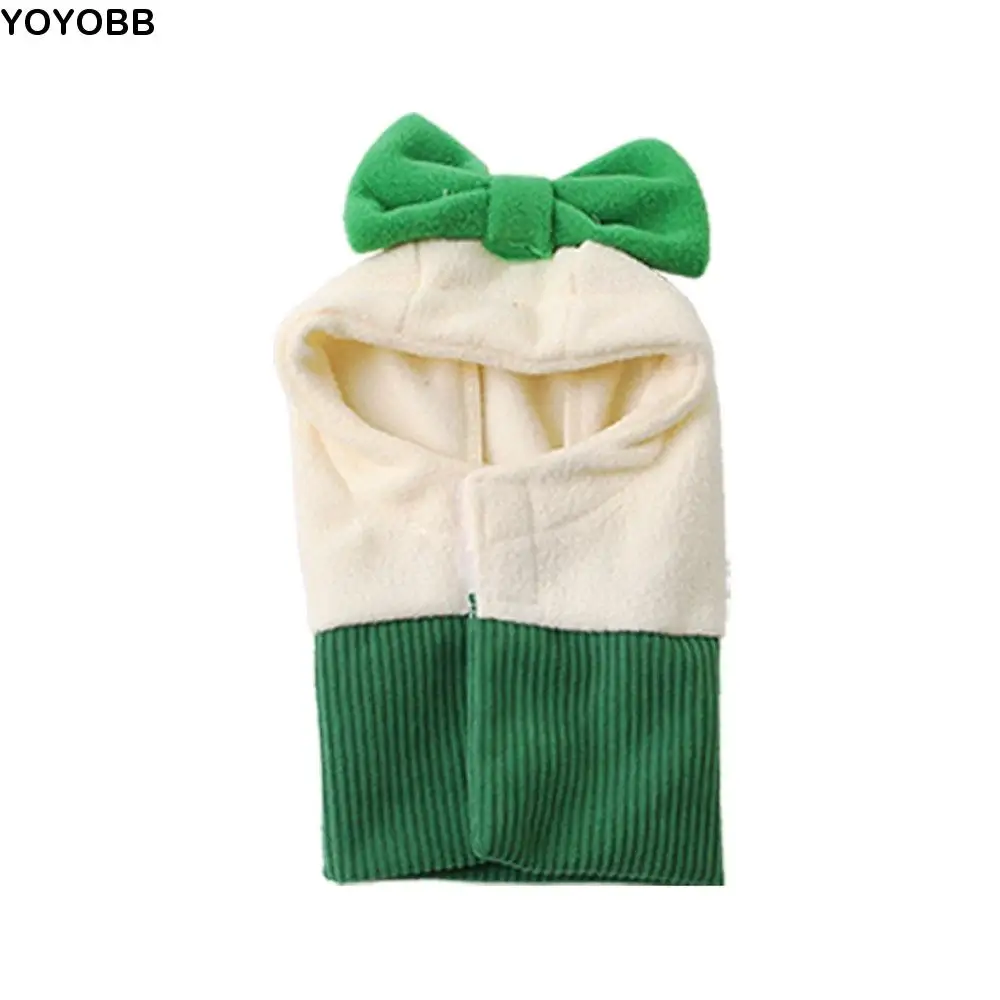 

Neck Gadget Plush Dog Christmas Hat Warm Cute Cat Costume Decorative Bow Pet Headgear Winter