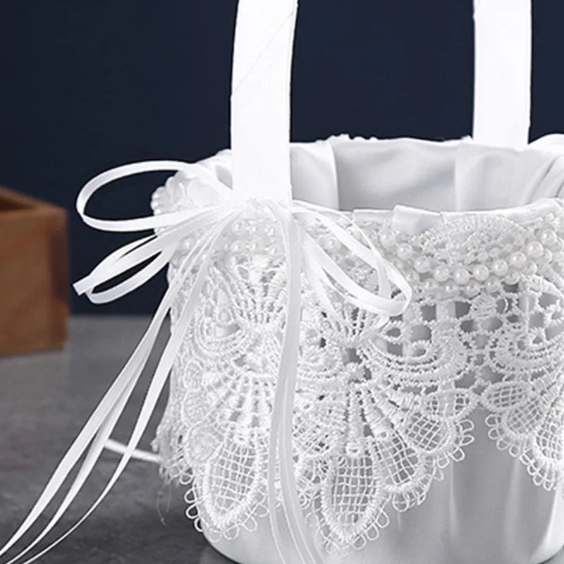 Европейский корзина для невесты и жениха, цветок, детский цветочный бант, кружевной Романтический Теплый лечебный Фотофон