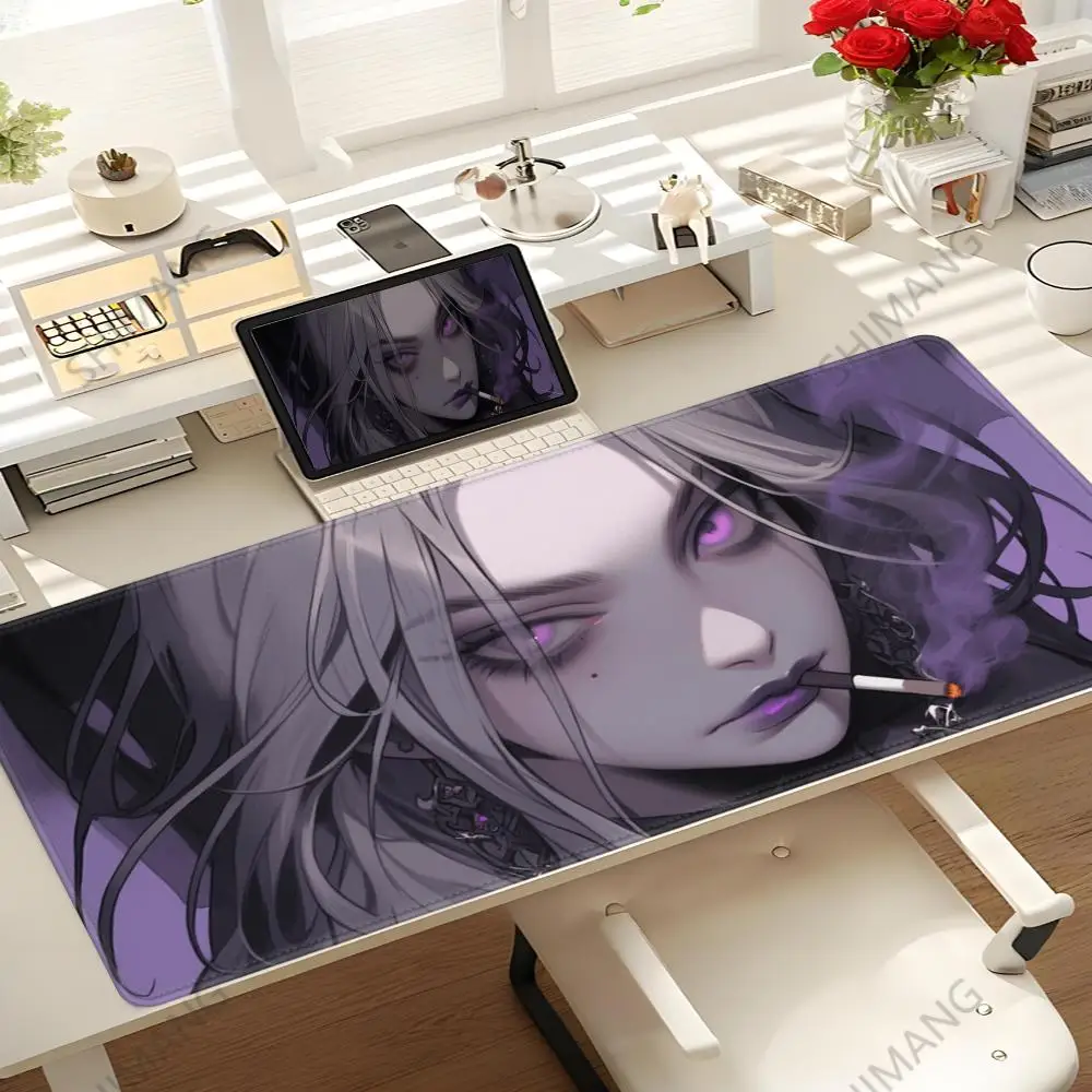 

XXL Mouse Pad PC Purple Anime Girl Gamer Mousepad Laptop Computer Keyboard Accessories Mouse Mat Rug Extended Desk Mats 50x100cm