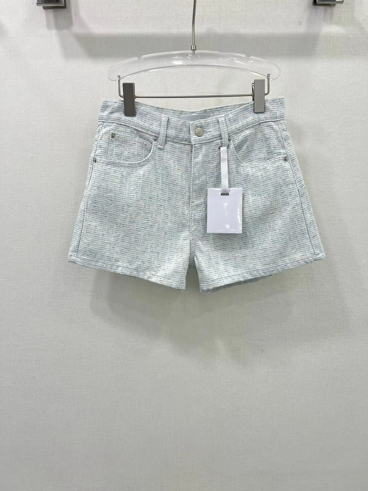 

Designer Brand Spring Summer Cotton High-waist Pockets A-line Denim Shorts Classical Hotsweet Basics Slim Fit Female Clothes
