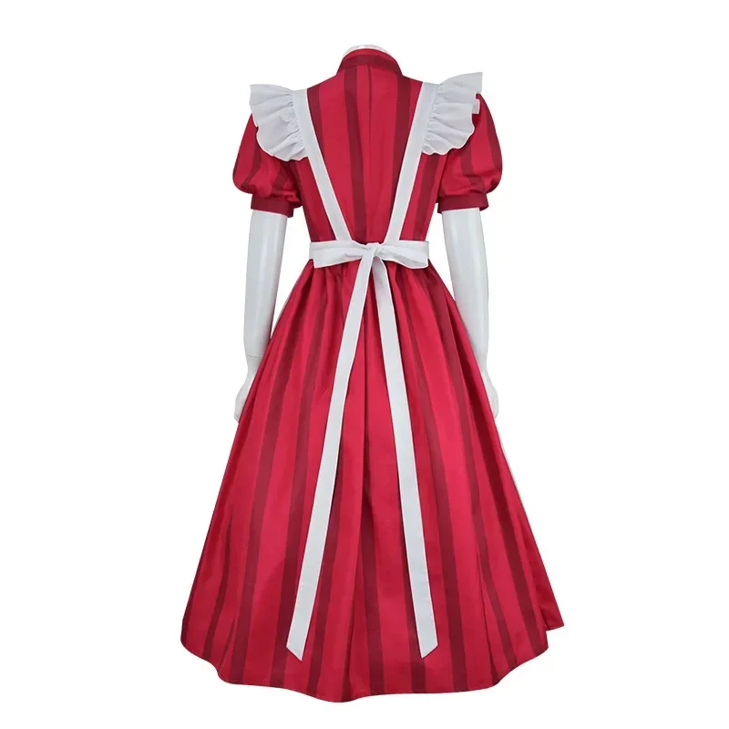 The Boy and The Heron Cosplay Movie Kiriko Cosplay Costume Red Dress Apron Girls Unform New Anime Cos Halloween Party Con Cos
