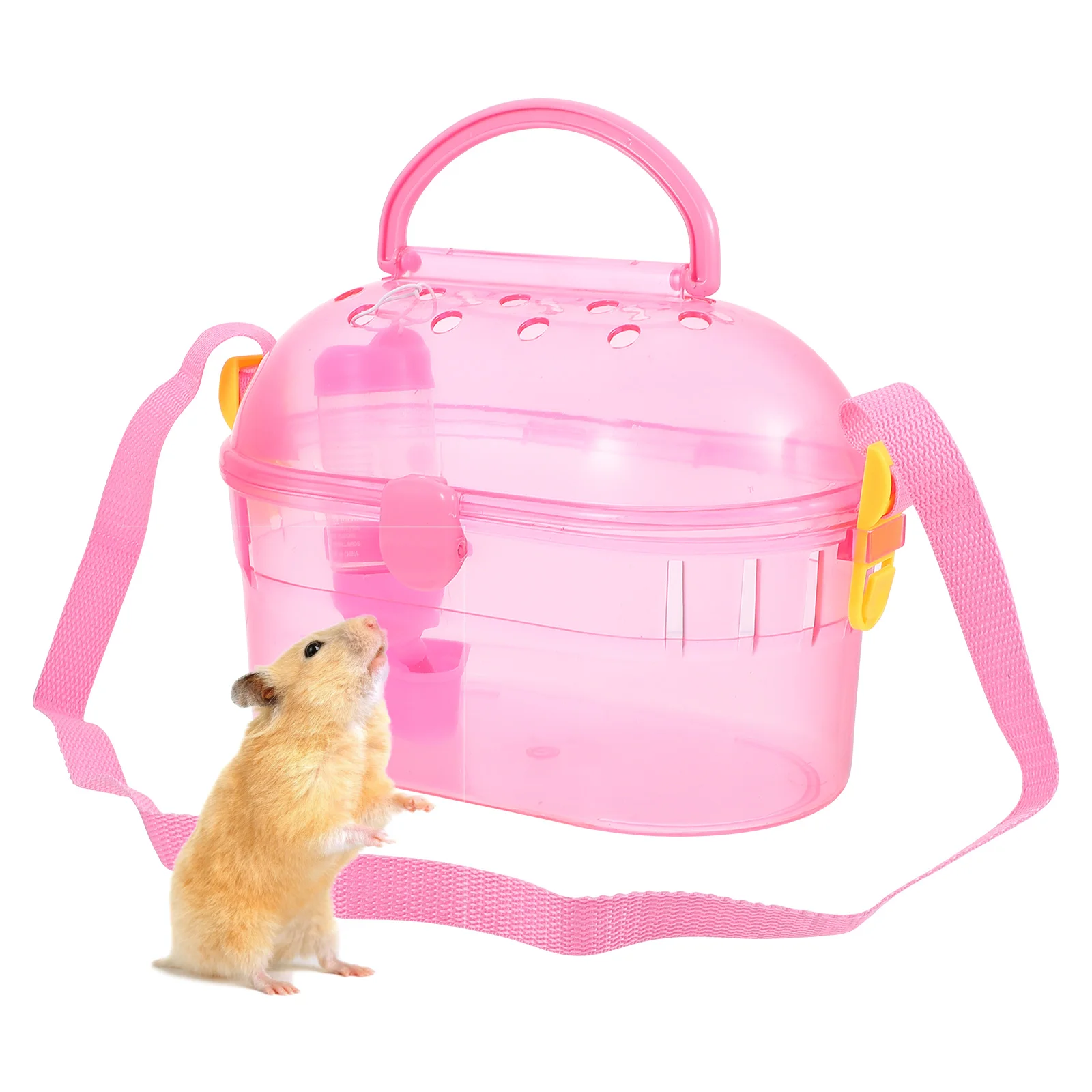 

1 set 1 Set Pet Travel Cage For Small Animals Hamster Outdoor Carrier With Feeder Detachable Chinchilla Case Pet Supply