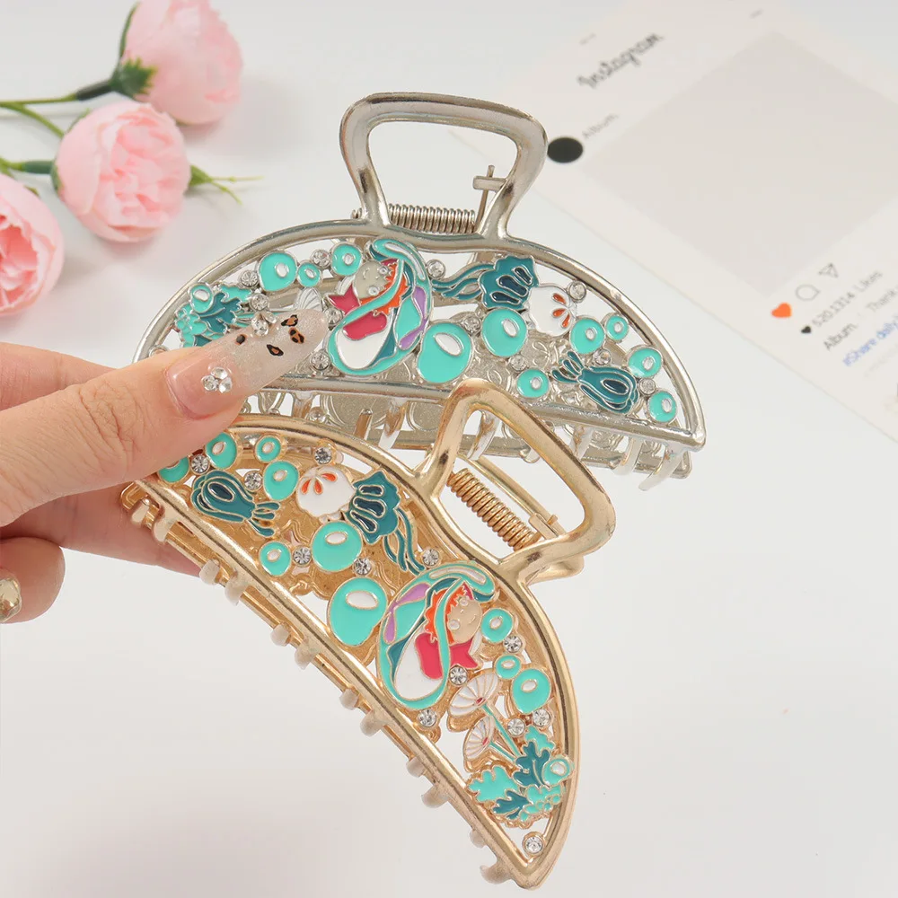 

НОВЫЙ японский аниме-стиль, коготь для волос из сплава, 10 см, большие зажимы для волос, милые заколки для волос с героями мультфильмов для женщин и девочек, аксессуары для волос