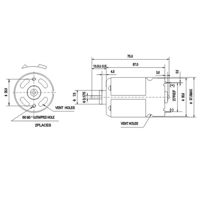 RS-550 DC Gear Motor 9.6V 12V 14.4V 16.8V 18V 21V For Makita For DeWalt For Bosch For Milwaukee Electric Drill Screwdriver