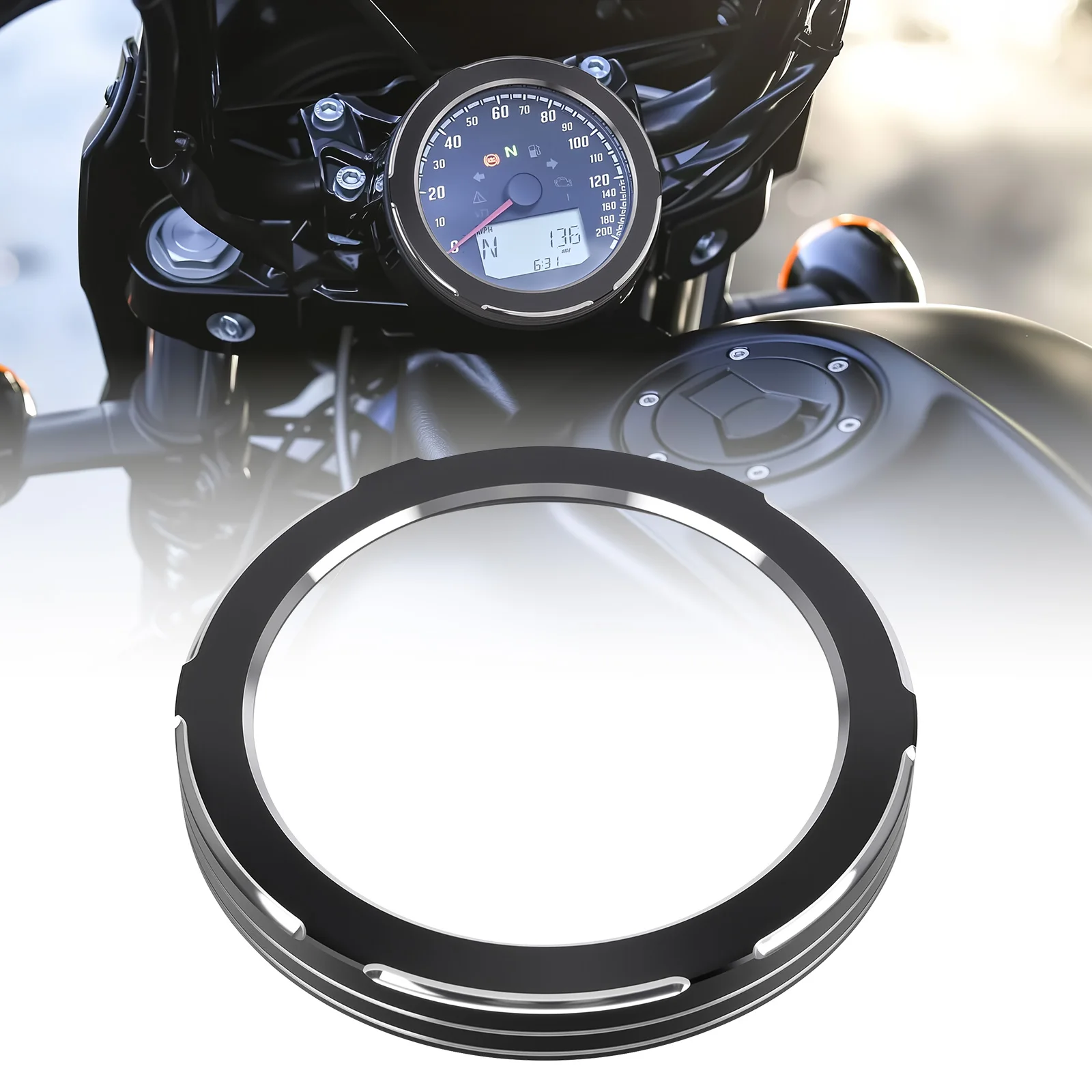 Motorcycle Speedometer Trim Ring Cover Instrument Gauge Bezel for Indian Scout 2015-2024,Scout Bobber 2018-2024 2025 2026