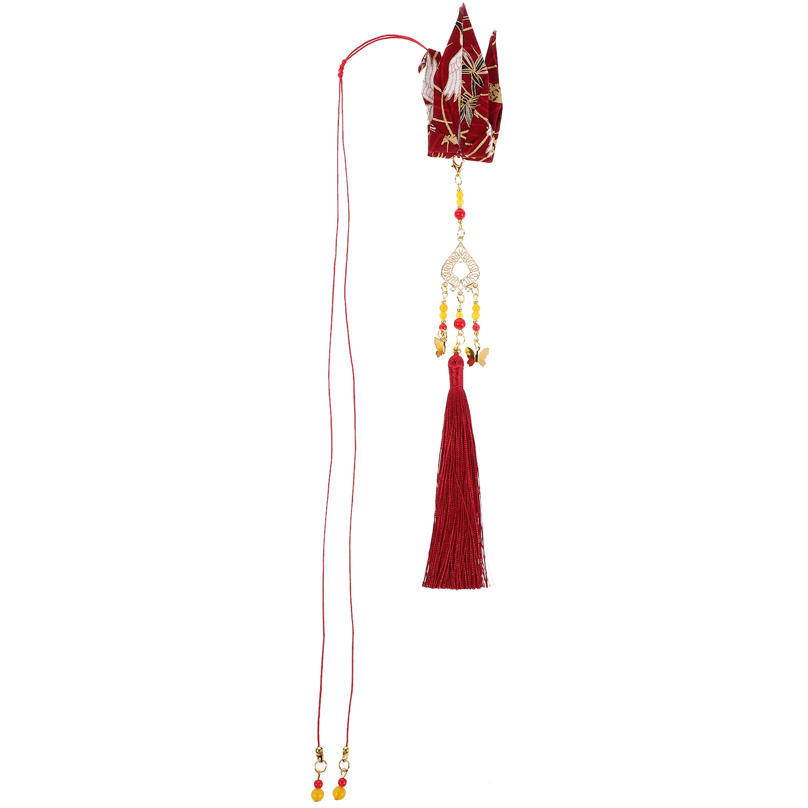 

Mini Chinese Knot Accessories 2025 Snake Crane Hanging Charms Good Fortune Amulets Car Decor Soft Fabric Tassel Pendulum