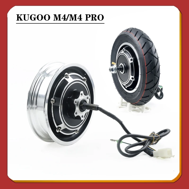 

48V 500W Brushless Dis Brake Hub Motor E Bike Motor Replacement 10'' Electric Scooter Hub Motor For KUGOO M4 / M4 PRO E Scooter