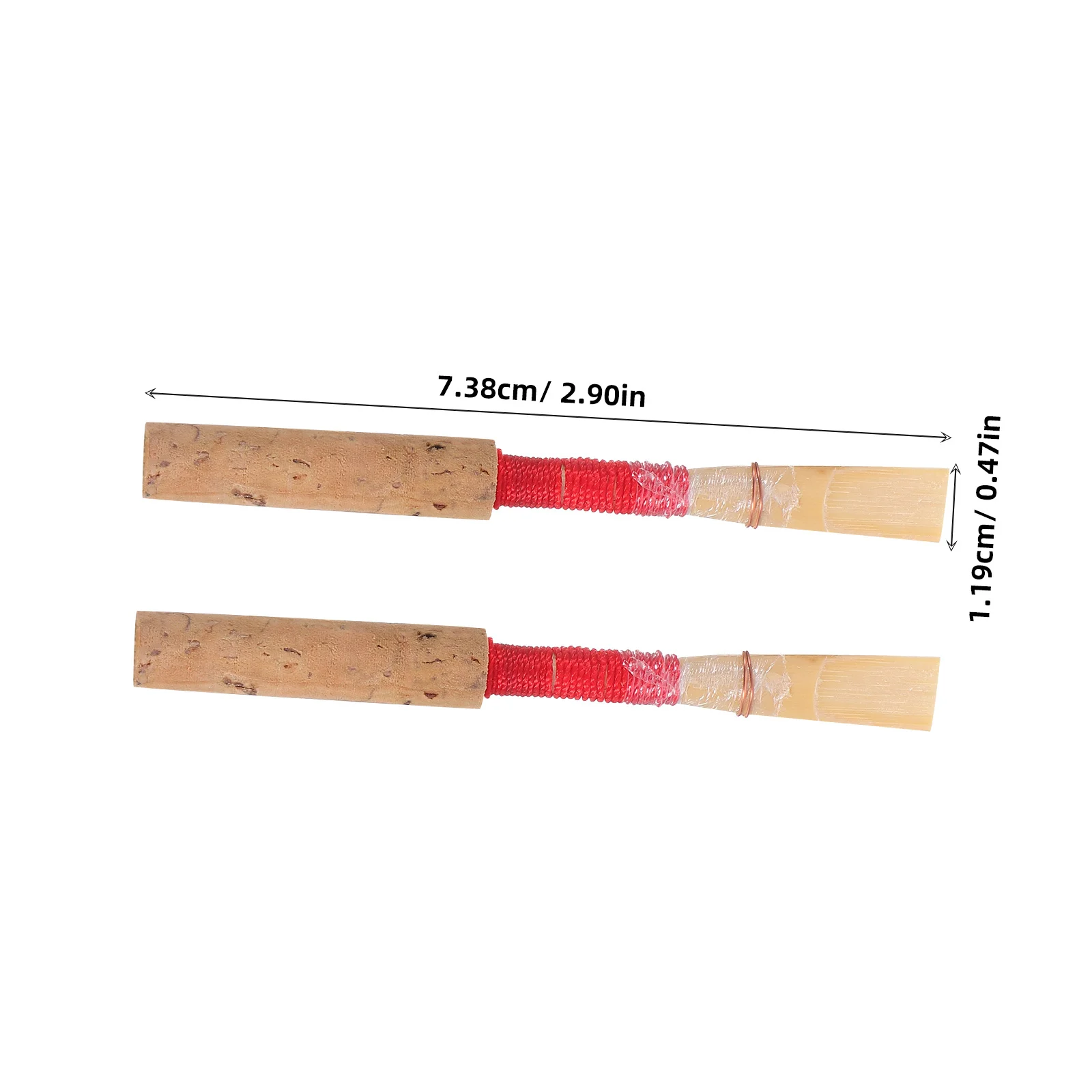 2 قطعة قصب المزمار استبدال القصب الطبيعي لأداة الرياح المهنية مزدوجة القصب المعبرة المبتدئين عدة