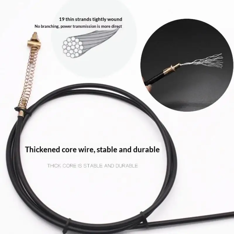 E-bike Brake Cable Rust Proof 1PC 1.25-2M Adjustable Front Rear Drum Brake Line for Electric Scooter Upgrade Parts