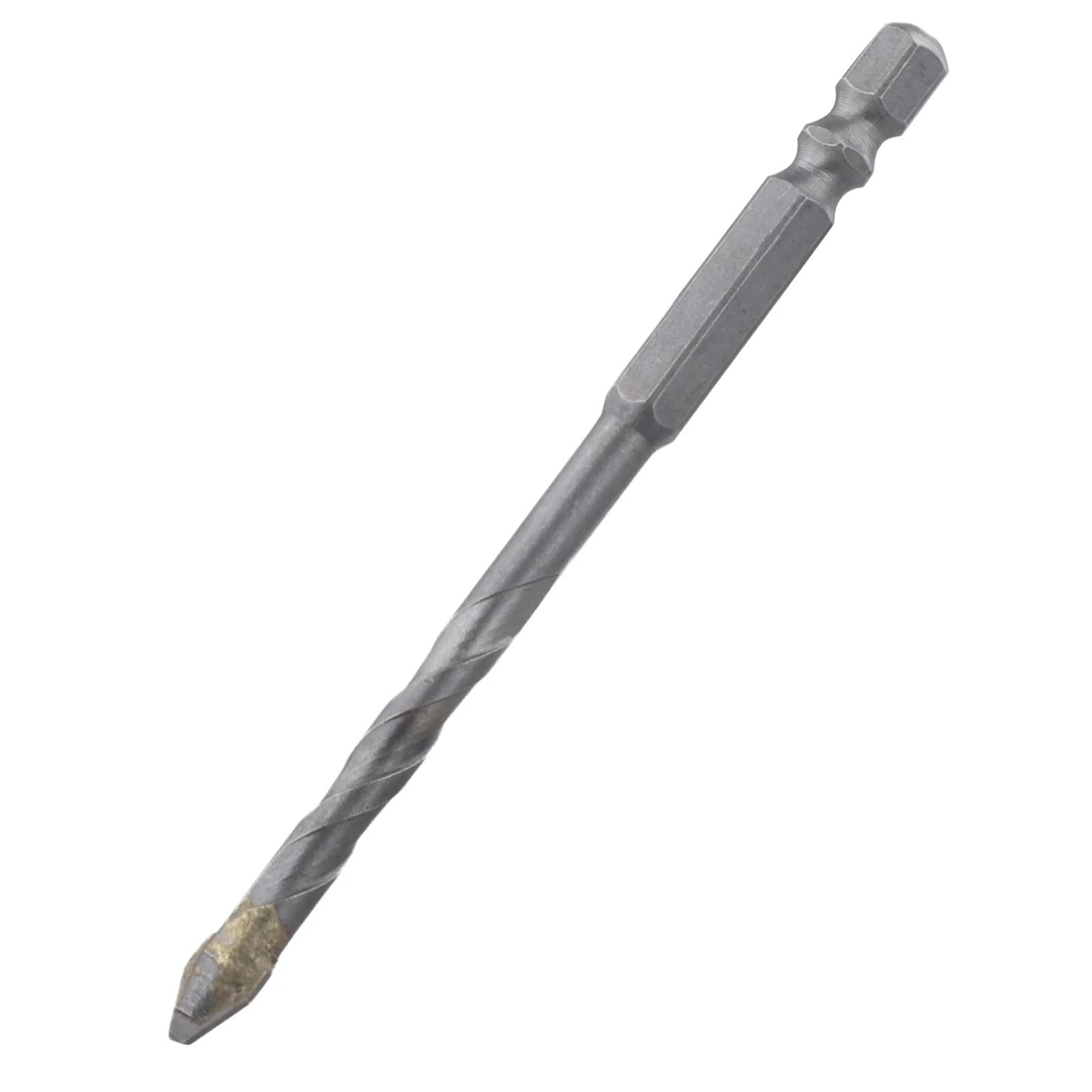 Grey Hex Shank Drill Bit Wood Drill Bit Suitable For Various Materials Tighter Grip Tilted Head Design Staggered Edge