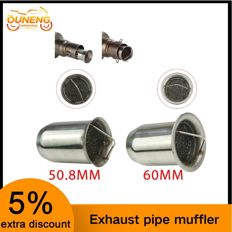 

Universal 50.8mm 60mm Slip On Motorcycle Exhaust Exhaust Catalytic Escape Catalysts Silencieux Moto Muffler