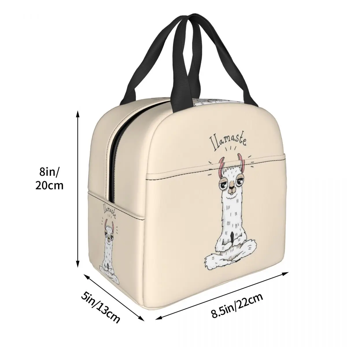 Llama Alpaca Animal Lunch Bags Insulated Bento Box Portable Lunch Tote Picnic Bags Cooler Thermal Bag for Woman Kids Work