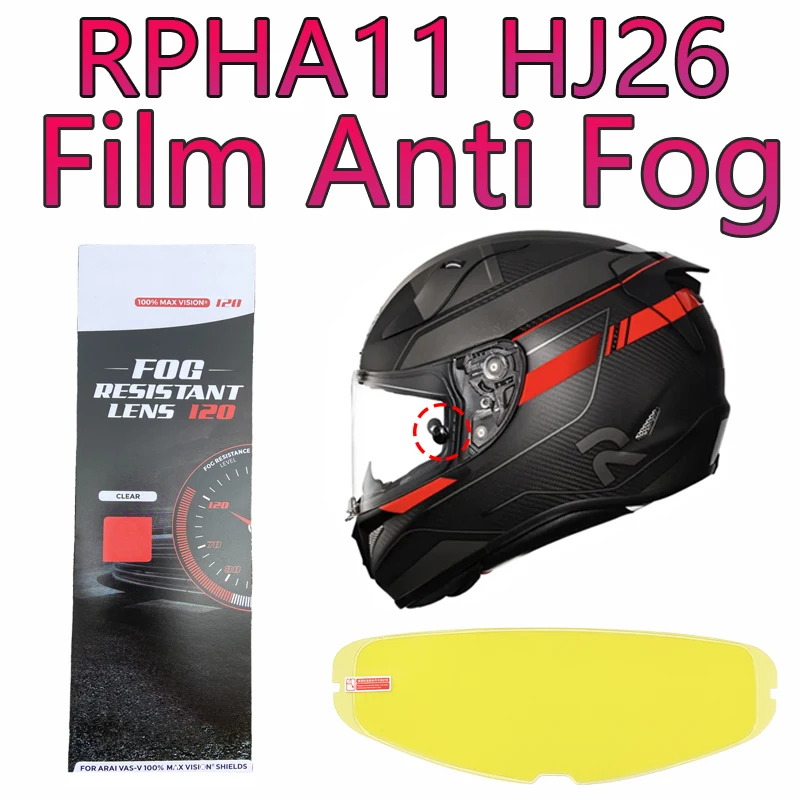 Motorcycle Helmet Visor Film Anti Fog for HJC RPHA 11 PRO RPHA 70 ST HJ-26 Lens Anti Fog Film Motorcycle Helmet Accessories
