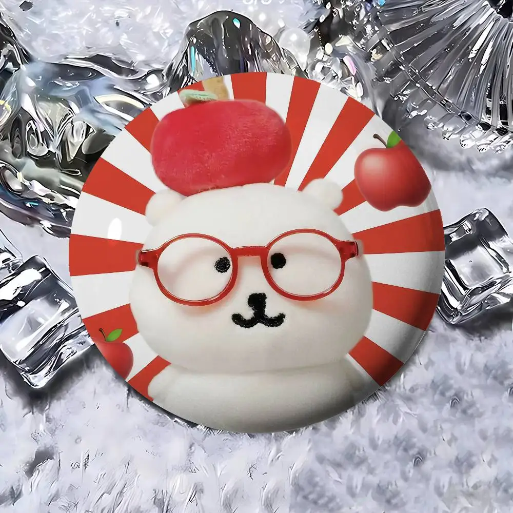 Cute JOKE BEAR Exquisite Tinplate Brooches Sleek Badge Lapel Pins For Bag Accessories Practical Souvenir Gifts