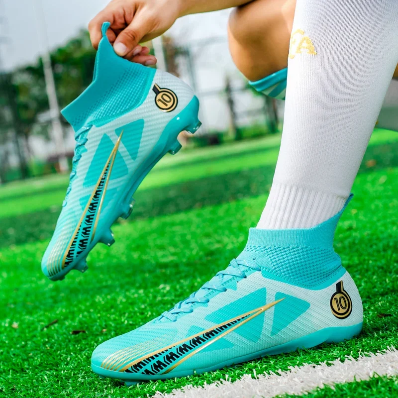 New soccer shoes Non-Slip Breathable High-Top Long Nails football boots Youth Training soccer boots Sneakers Football shoes