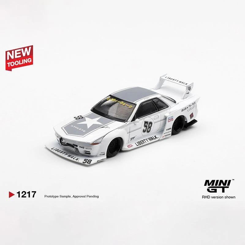 Image of MINIGT 1:64 LBWK Nissan Skyline GT-R (R32) Kaido Works TAS 2025 Legierung Automodell Sammlerstück Geschenk